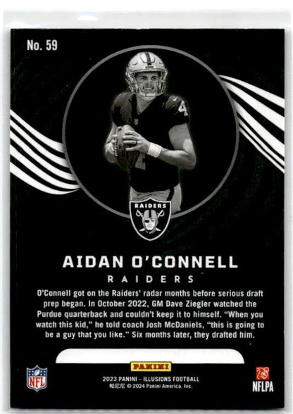 2023 Panini Illusions #59 Aidan O'Connell Rookie Las Vegas Raiders