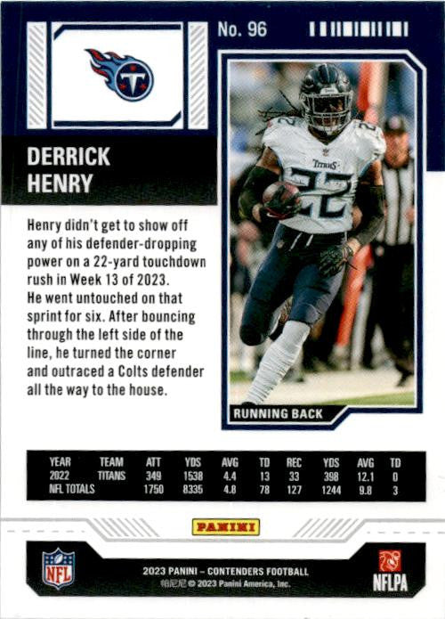 2023 Panini Contenders #96 Derrick Henry Tennessee Titans