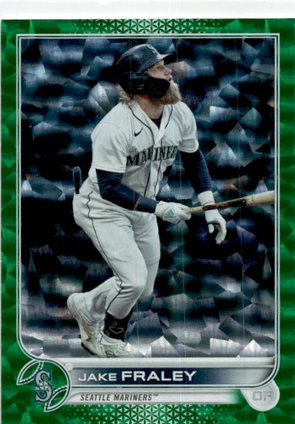 2022 Topps Green Foilboard #545 Jake Fraley #/499 Seattle Mariners