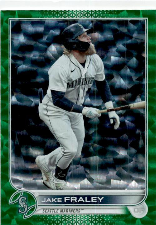 2022 Topps Green Foilboard #545 Jake Fraley #/499 Seattle Mariners