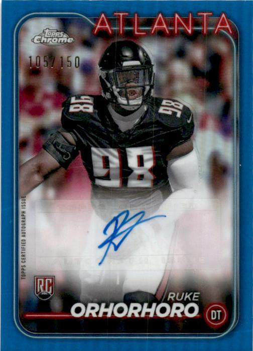 2024 Topps Chrome Blue /150 #RA-ROR Ruke Orhorhoro Rookie Atlanta