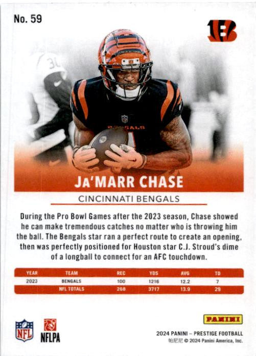2024 Panini Prestige #59 Ja'Marr Chase Cincinnati Bengals