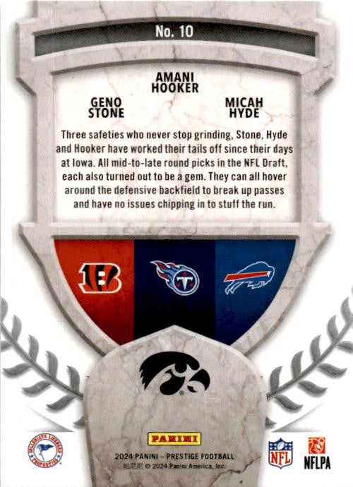 2024 Panini Prestige Alma Maters #10 Amani Hooker / Geno Stone / Micah Hyde