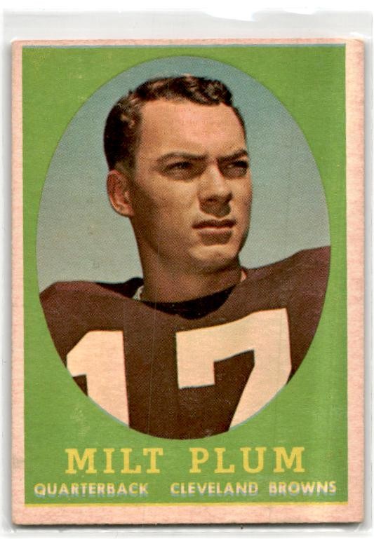 1958 Topps #5 Milt Plum Rookie Cleveland Browns
