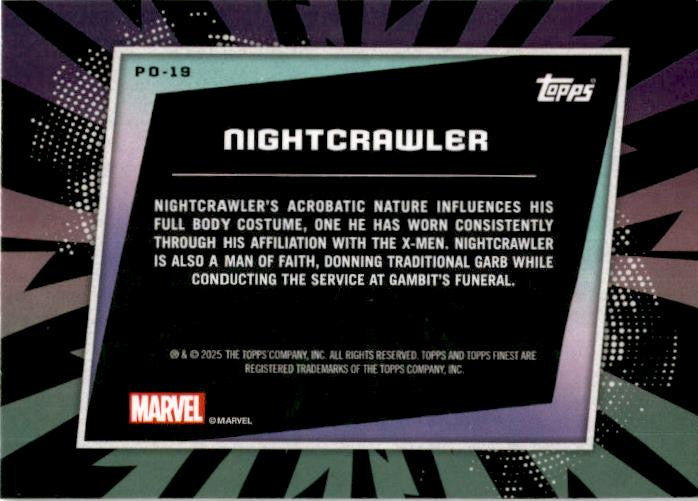 2025 Topps Finest Marvel X-Men Previously On X-Men #PO-19 Night Crawler
