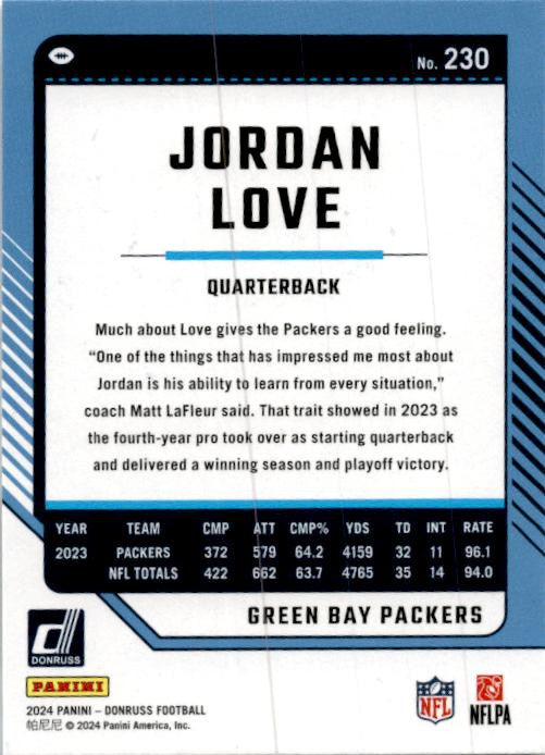 2024 Donruss #230 Jordan Love