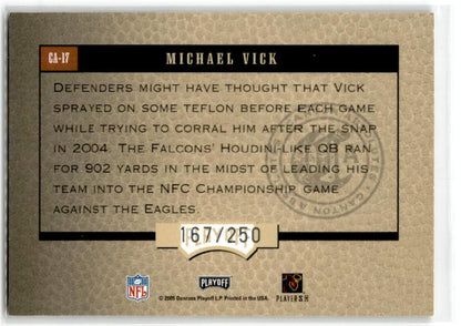 2005 Playoff Absolute Memorabilia #CA-17 Michael Vick Canton Absolutes Silver