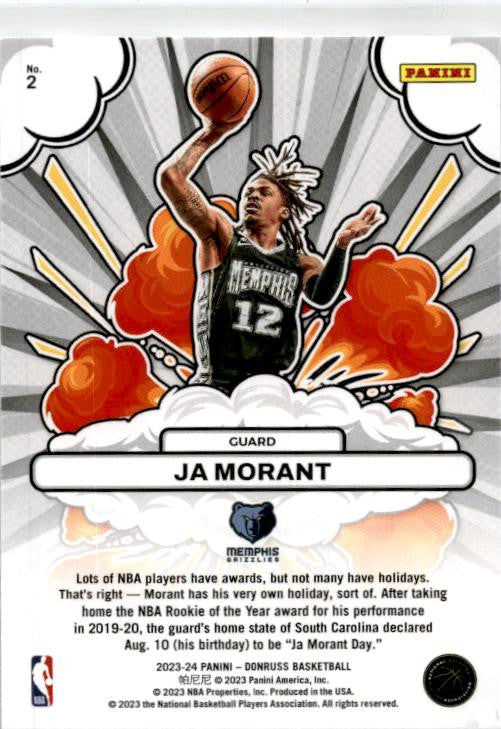 2023-24 Donruss #2 Ja Morant Bomb Squad