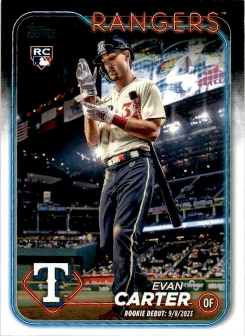 2024 Topps Update #US58 Evan Carter Texas Rangers