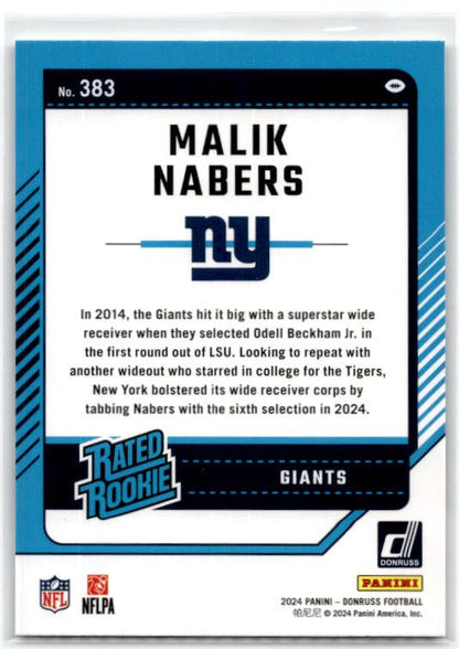 2024 Donruss #383 Malik Nabers