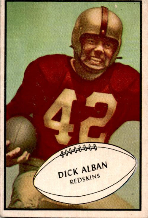 1953 Bowman #68 Dick Alban Washington Redskins