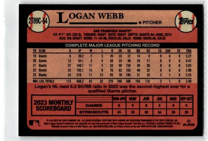 2024 Topps Mojo Refractor #2t89c-54 Logan Webb