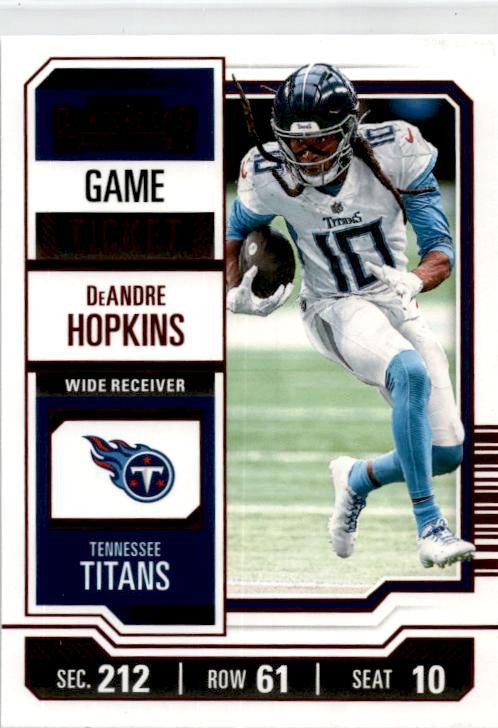 2023 Panini Contenders Game Ticket Red #95 DeAndre Hopkins Tennessee Titans