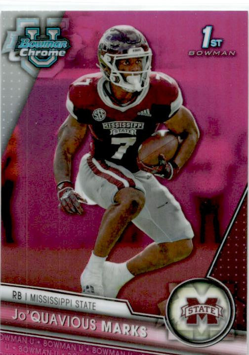 2023 Bowman University Chrome Pink Refractor #189 Jo'Quavious Marks Bulldogs
