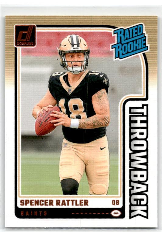 2024 Donruss #40 Spencer Rattler Rated Rookies Throwback