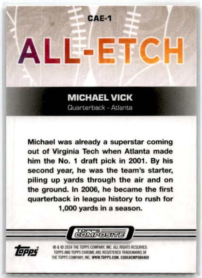 2023 Topps Composite #CAE-1 Michael Vick Chrome All-Etch