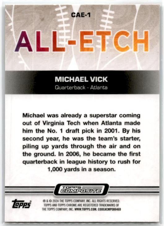 2023 Topps Composite #CAE-1 Michael Vick Chrome All-Etch