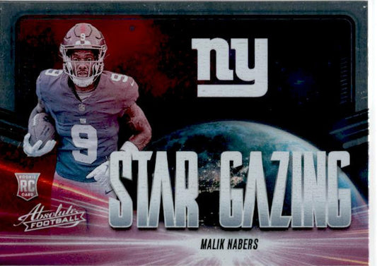 2024 Panini Absolute Star Gazing #SG-MNS Malik Nabers New York Giants