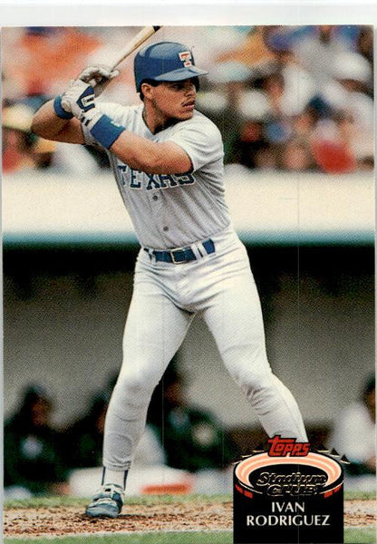 1992 Stadium Club #415 Ivan Rodriguez Texas Rangers