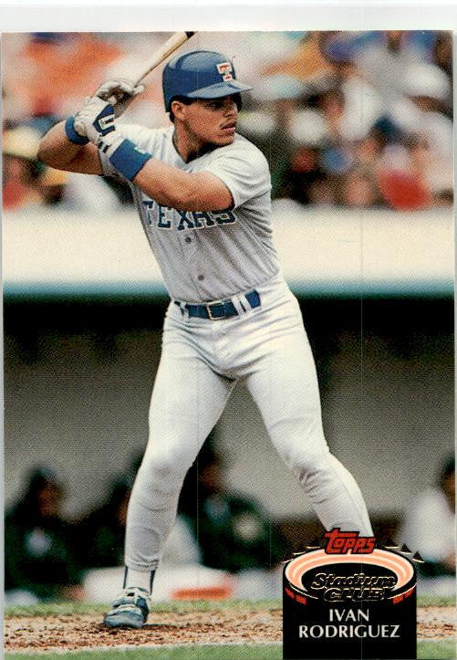 1992 Stadium Club #415 Ivan Rodriguez Texas Rangers