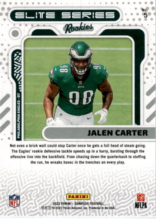 2023 Donruss Elite Series Rookies #5 Jalen Carter Philadelphia Eagles