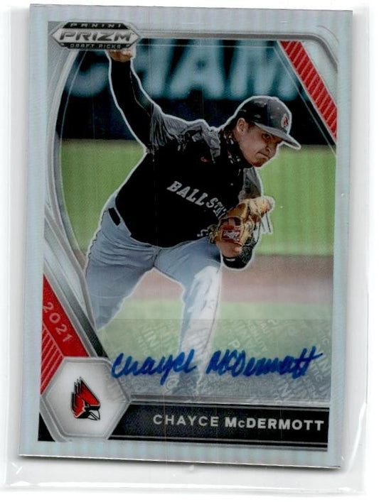 2021 Panini Prizm Draft Picks Silver Prizm #PDP132 Chayce McDermott Cardinals
