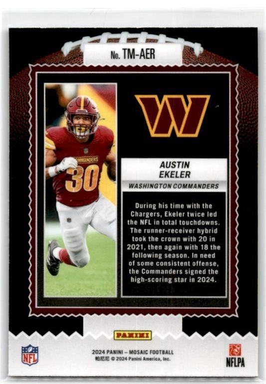 2024 Panini Mosaic Touchdown Masters #TM-AER Austin Ekeler Washington Commanders
