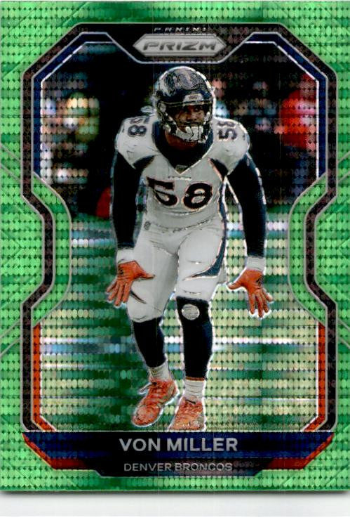2020 Panini Prizm Prizm Neon Green Pulsar #117 Von Miller Denver Broncos