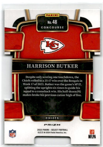 2023 Panini Select Black and Green Prizms Die Cuts #48 Harrison Butker Chiefs