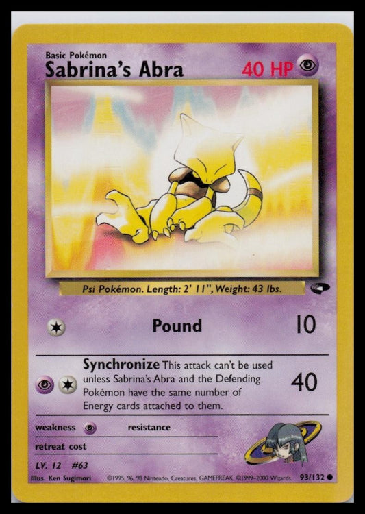 Gym Challenge #093/132 Sabrina's Abra (93)