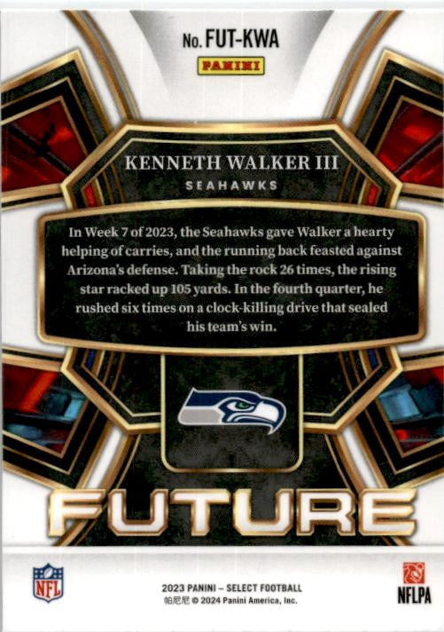 2023 Panini Select Select Future #FUT-KWA Kenneth Walker III Seattle Seahawks