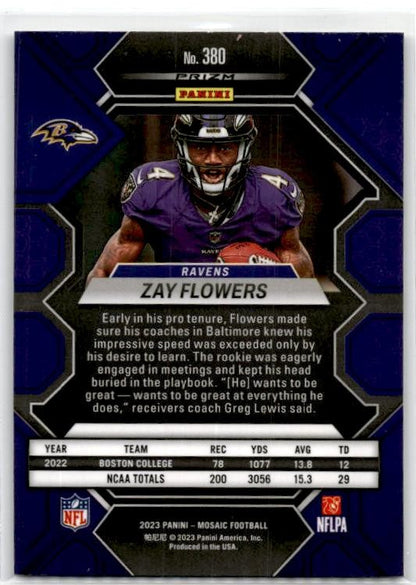 2023 Panini Mosaic #380 Zay Flowers