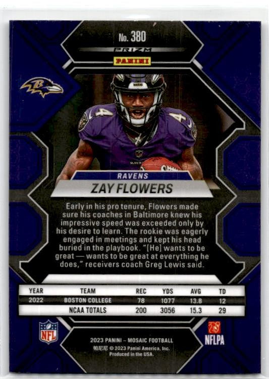 2023 Panini Mosaic #380 Zay Flowers