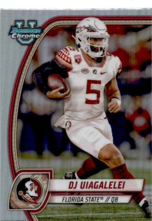 2024 Bowman University Chrome Refractor #48 DJ Uiagalelei Seminoles