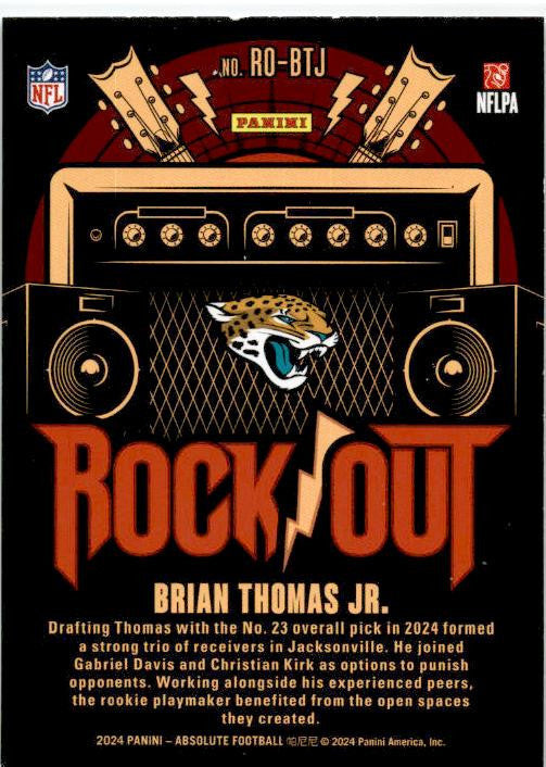 2024 Panini Absolute Rock Out #RO-BTJ Brian Thomas Jr. Jacksonville Jaguars
