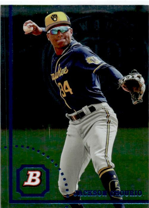 2022 Bowman Heritage #94FV-JC Jackson Chourio Base Foil Variations