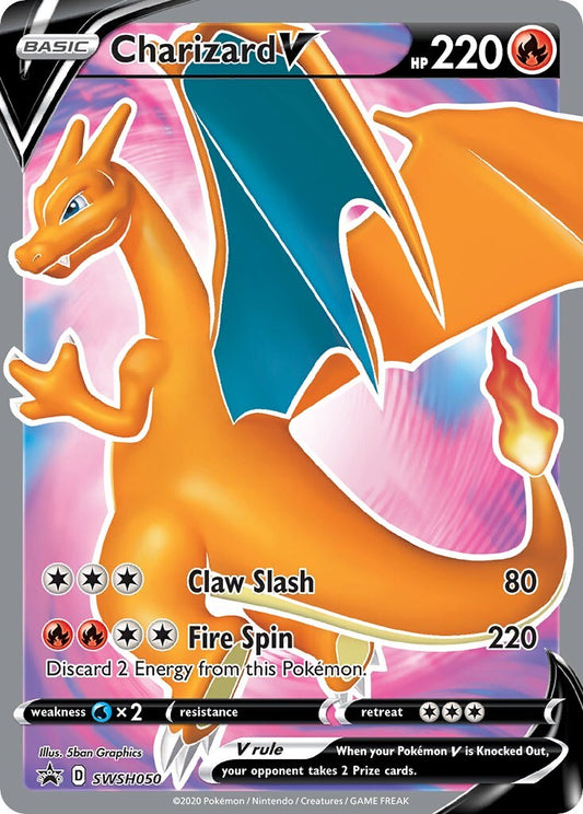 Pokemon Charizard V SWSH050 SWSH: Sword & Shield Promo Card Holo Sealed