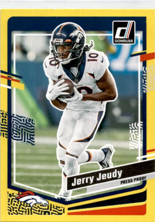 2023 Donruss Press Proof Yellow #87 Jerry Jeudy Denver Broncos