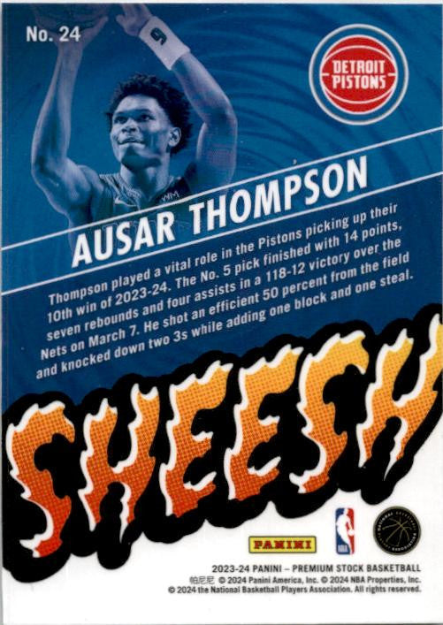 2023-24 Panini Premium Stock Sheesh Premium #24 Ausar Thompson Detroit Pistons