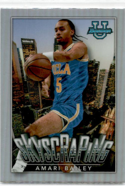 2022-23 Bowman University Chrome Skyscraping #S-9 Amari Bailey UCLA Bruins