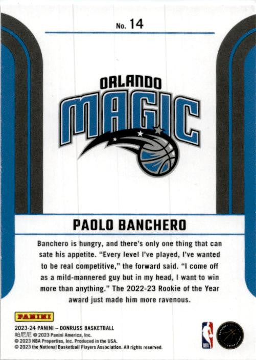 2023-24 Donruss Franchise Features #14 Paolo Banchero Orlando Magic
