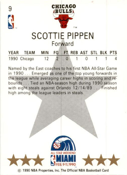 1990-91 Hoops #9 Scottie Pippen Chicago Bulls