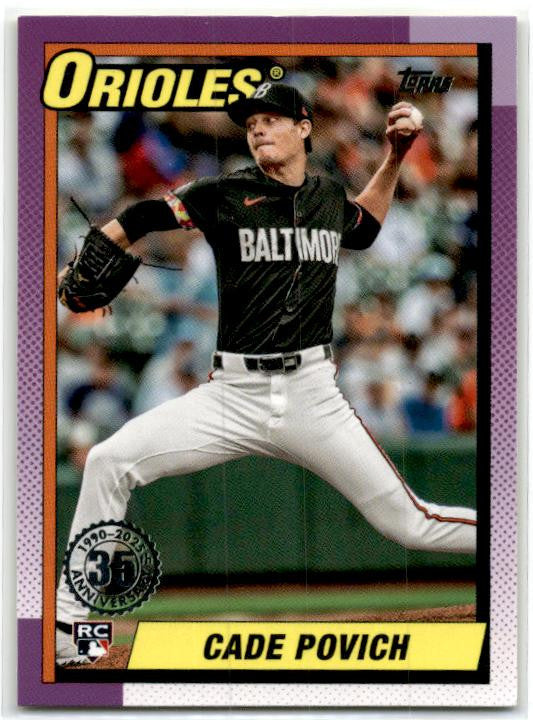 2025 Topps #T90-69 Cade Povich 1990 Topps Baseball 35th Anniversary