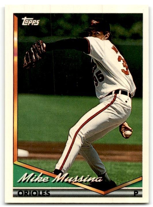 1994 Topps #598 Mike Mussina Baltimore Orioles