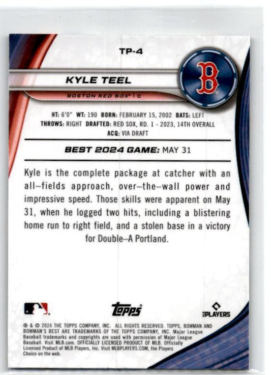 2024 Bowman's Best #TP-4 Kyle Teel Boston Red Sox