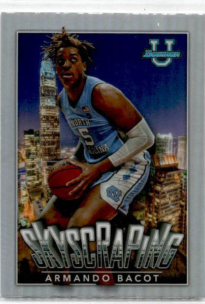 2022-23 Bowman University Chrome Skyscraping #S-11 Armando Bacot Tar Heels