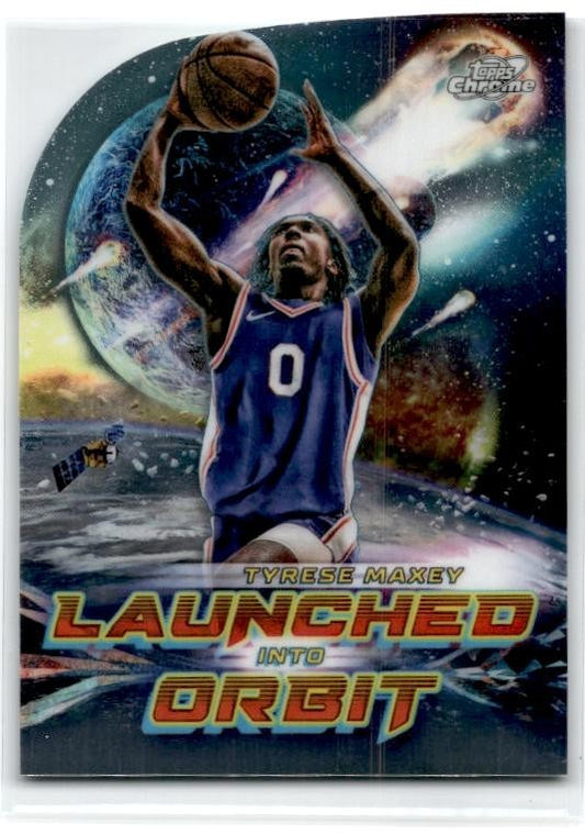 2023-24 Topps Chrome Cosmic Launched Into Orbit #LIO-16 Tyrese Maxey 76ers