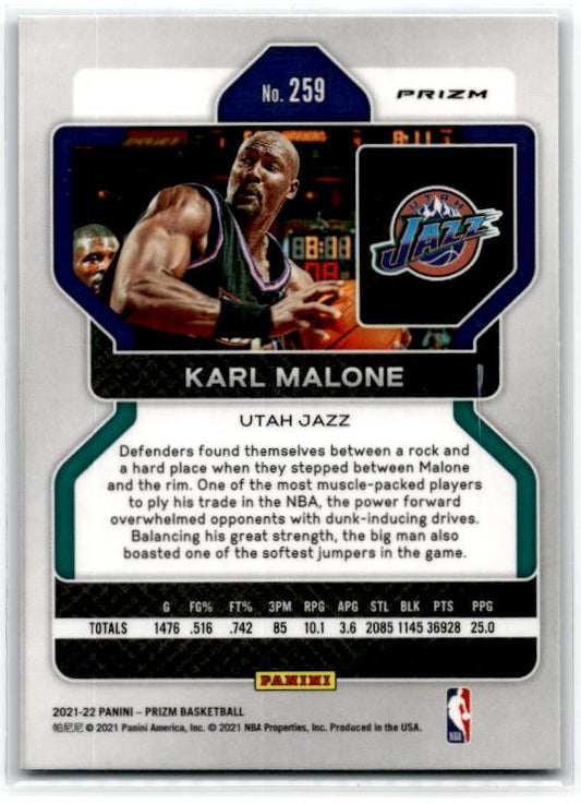 2021-22 Panini Prizm NBA 75th Anniversary #259 Karl Malone Utah Jazz