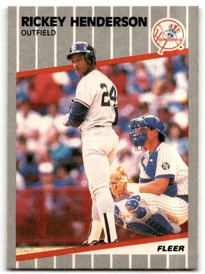 1989 Fleer #254 Rickey Henderson New York Yankees