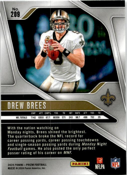 2024 Panini Prizm #209 Drew Brees New Orleans Saints